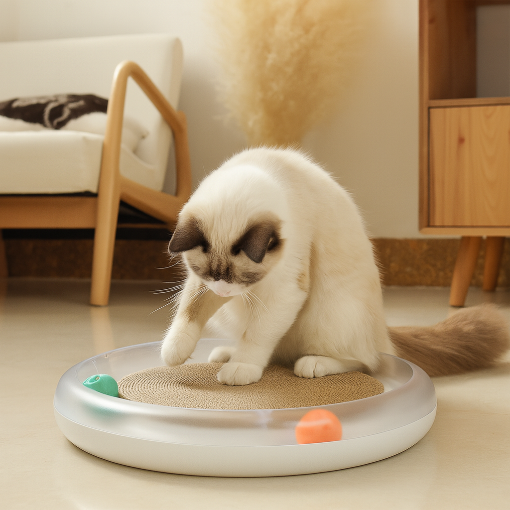 Gioco Interattivo 2 in 1 con Tiragraffi per Gatti | CatOrbit