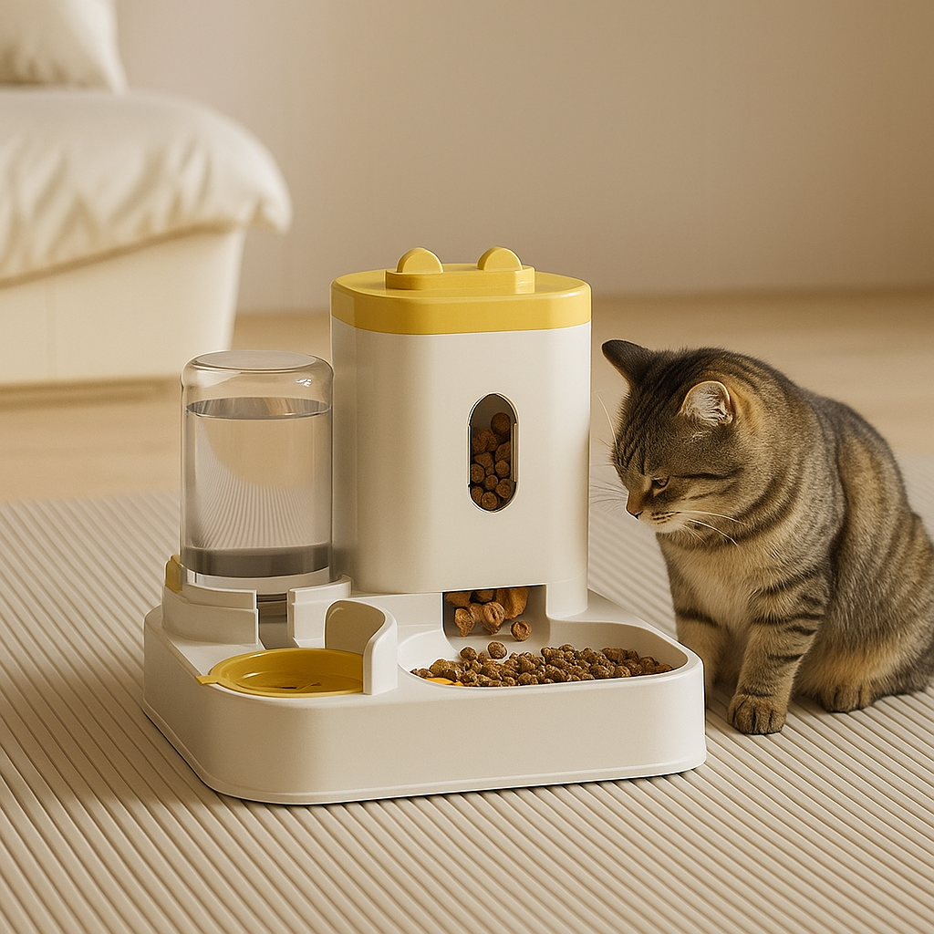 Dispenser Automatico Cibo e Acqua per Gatti | DuoFeed