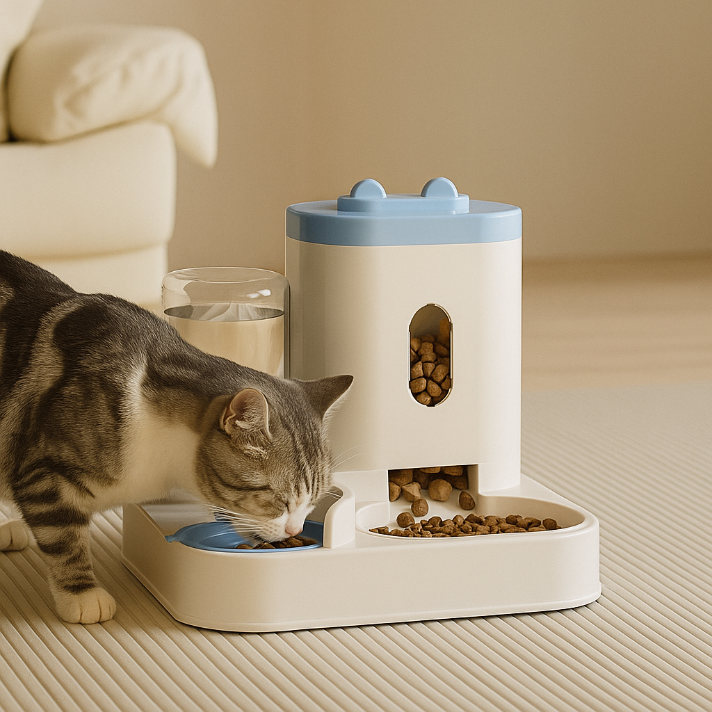 Dispenser Automatico Cibo e Acqua per Gatti | DuoFeed