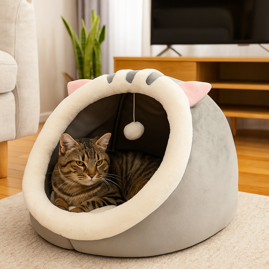 Cuccia a Grotta Morbida Calda e Lavabile per Gatti | Cozy Cave