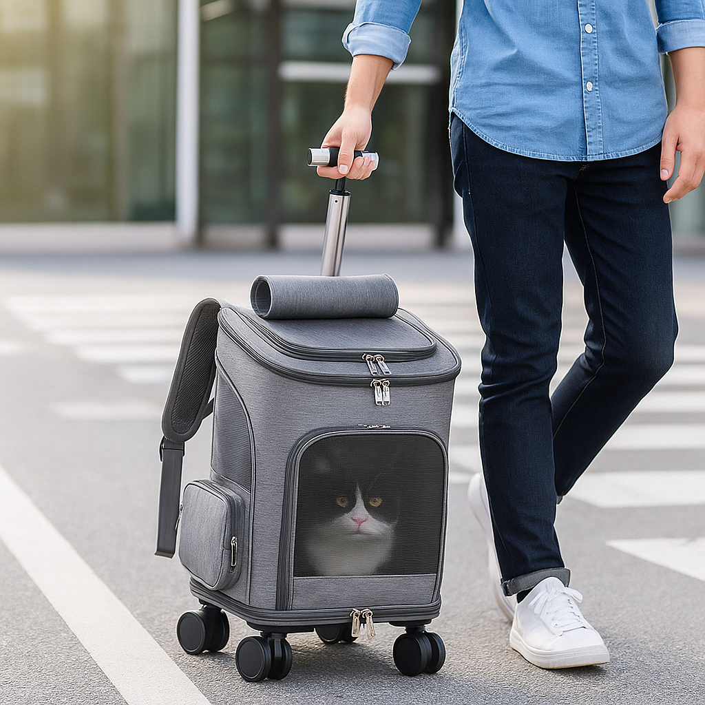 Zaino Trasportino con o senza Trolley per Gatti e Cani  | SpaceTrek