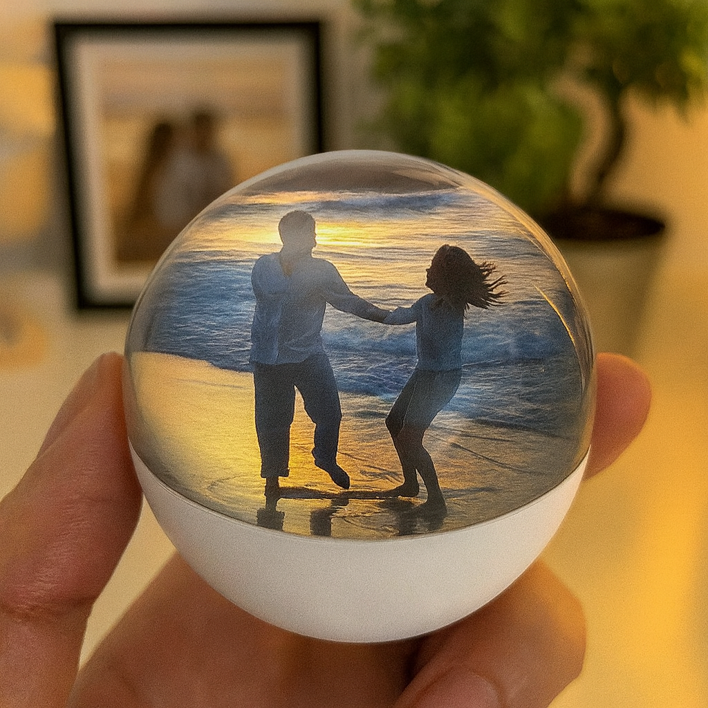 Sfera Olografica per Foto e Video Regalo Personalizzato per Ricordi Indimenticabili | Crystal Memory