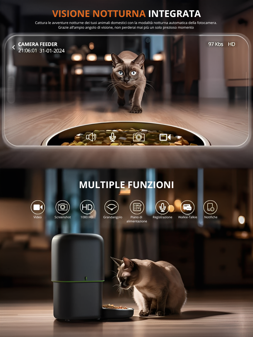 Distributore Automatico con Video HD e Controllo da App Tuya | CamFeed
