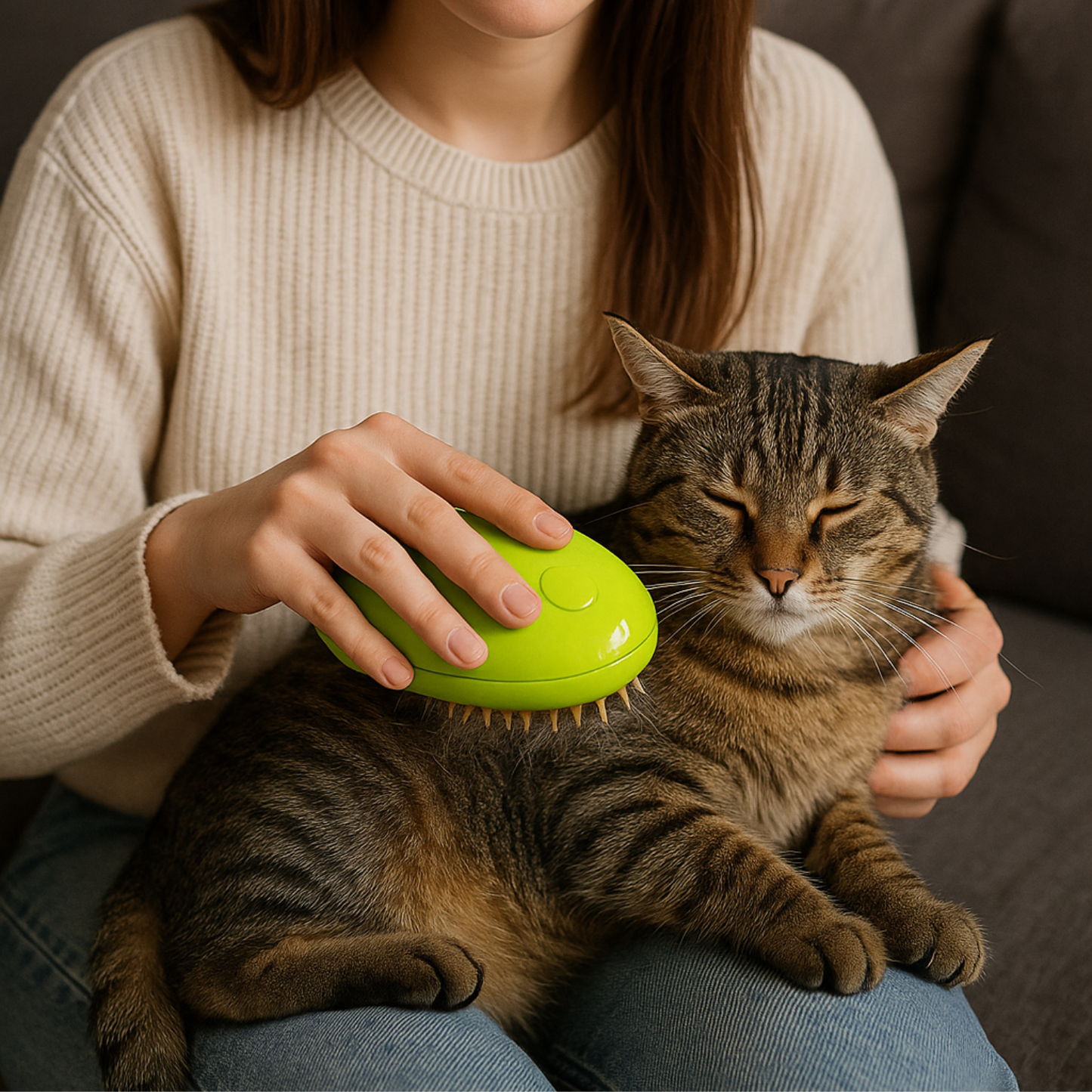 Spazzola a Vapore per Gatti, Rimuove il Pelo e Idrata il Manto in Modo Naturale | Steam Kitty