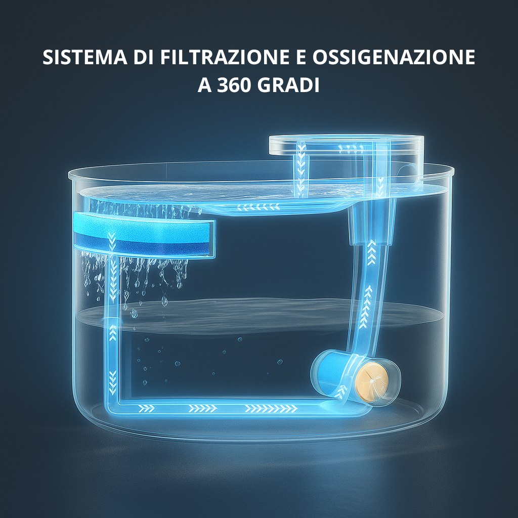 Fontanella Elettrica Silenziosa per Gatti Acqua Fresca e Pulita 24/7 | AquaFlow