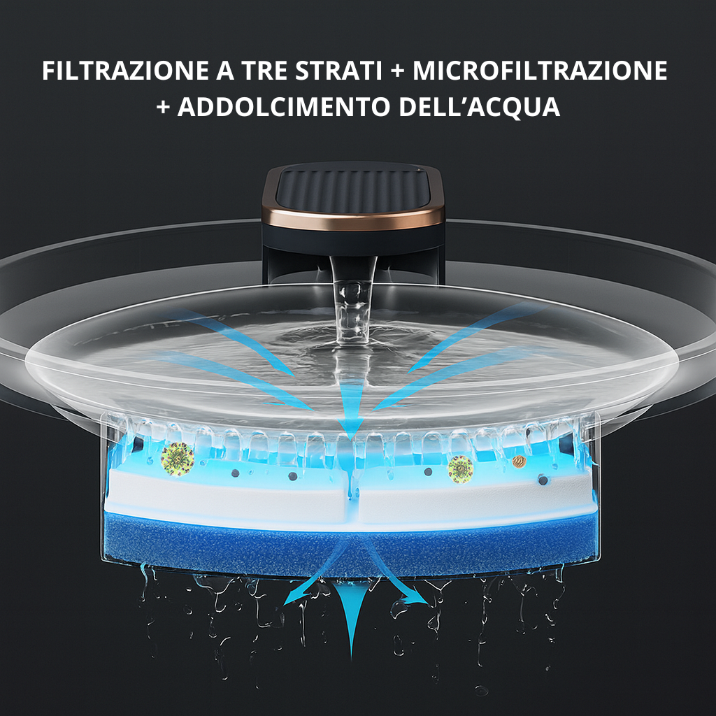 Fontanella Elettrica Silenziosa per Gatti Acqua Fresca e Pulita 24/7 | AquaFlow